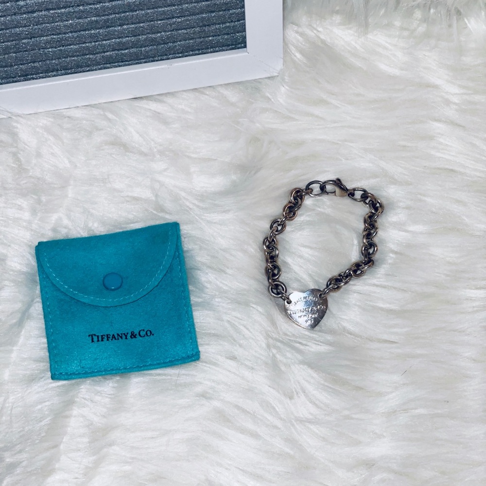 Tiffany & Co Sterling Silver Heart Tag Bracelet